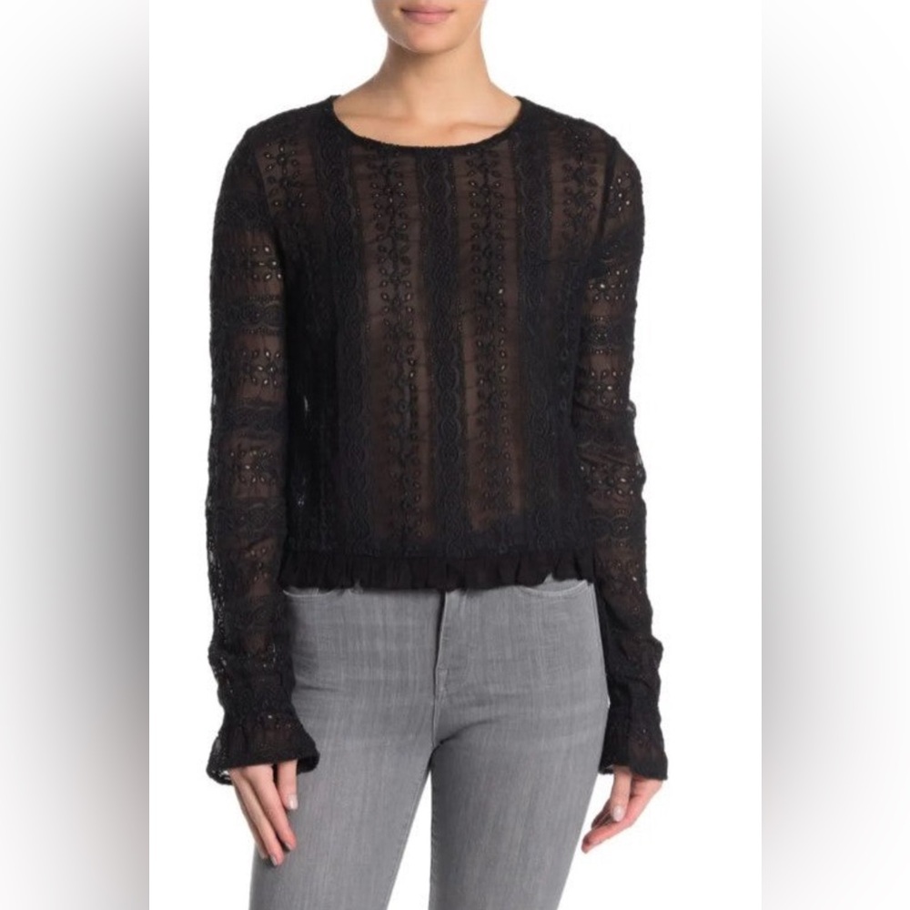 Allsaints Dakota sheer lace top